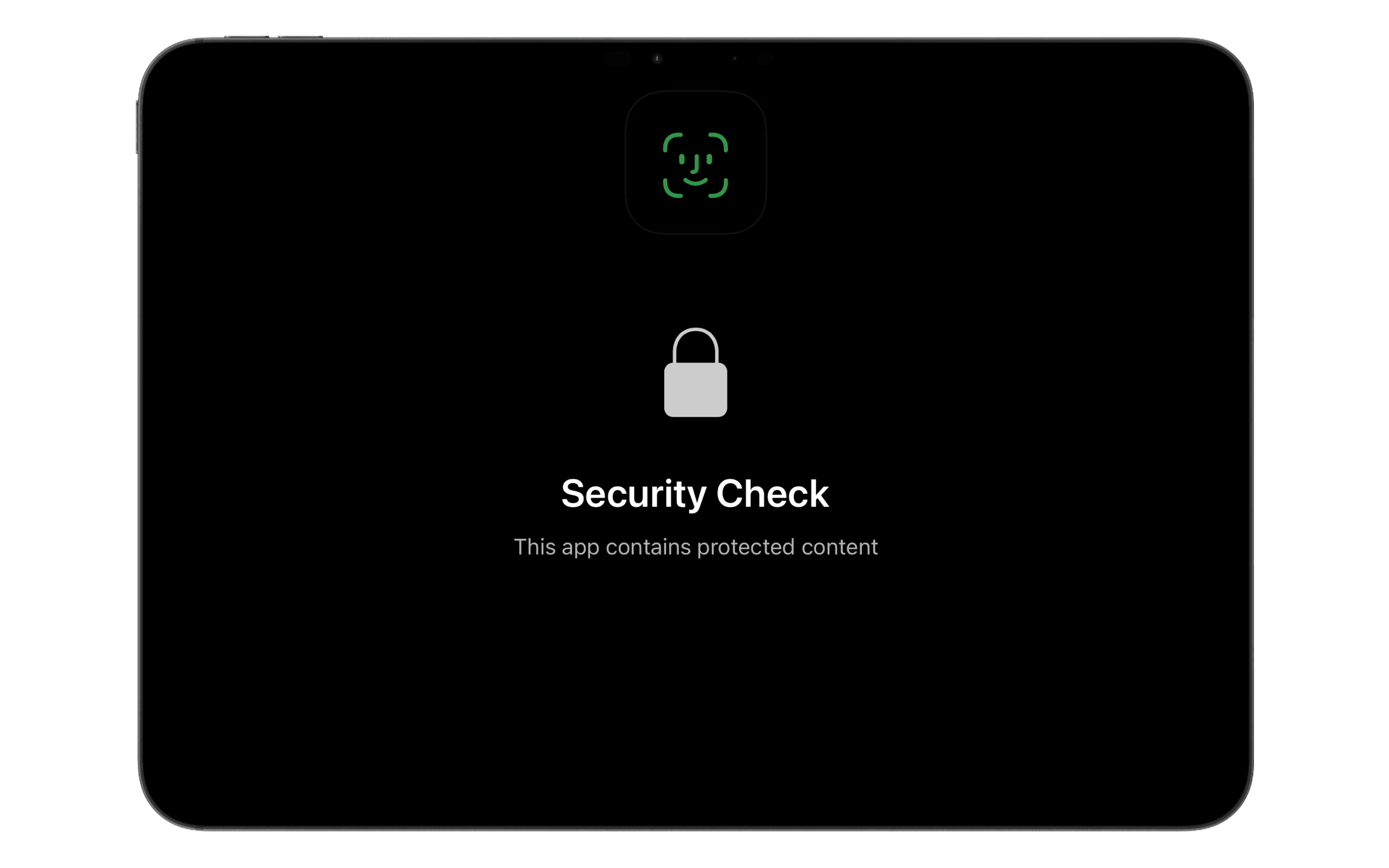 Privacy protection with Face ID lock screen